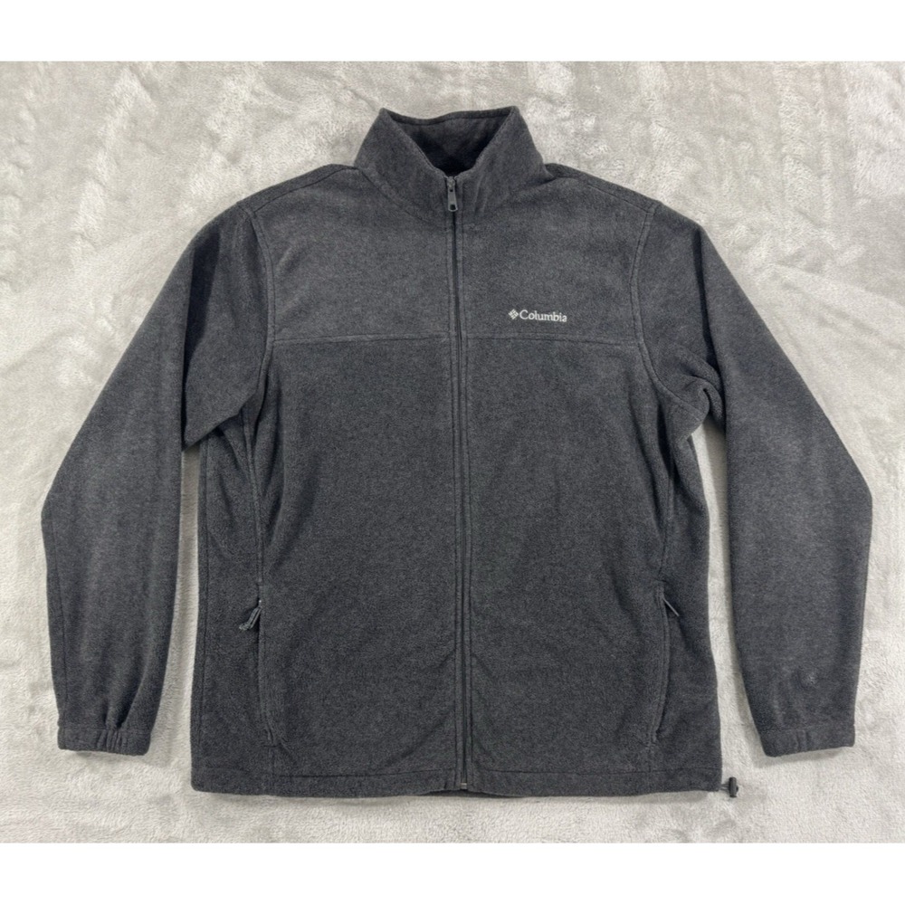 Columbia Jacket Mens XLT Shacket Fleece Hiking‎ Outdoor Gorpcore Mock Neck Gray